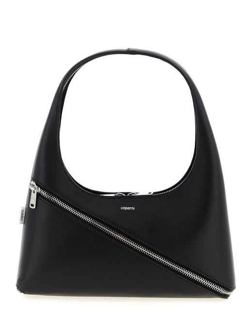 Coperni Black 'Zip Baguette' Shoulder Bag