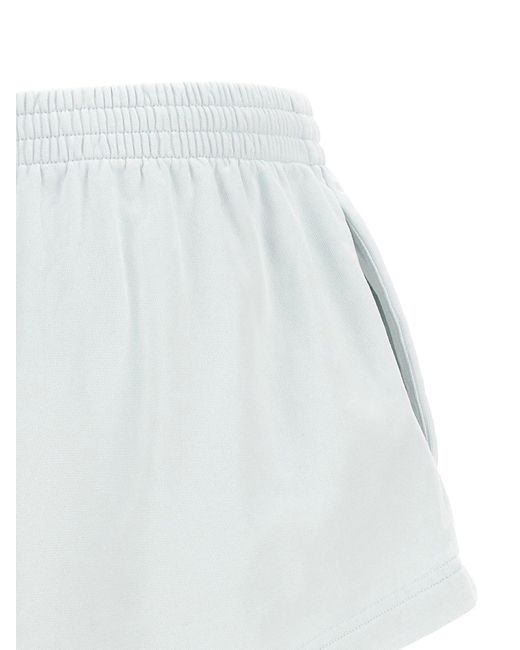 Balenciaga White Short Cotone Bermuda, Short
