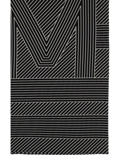Totême  Black Toteme Silk Monogram Striped Scar
