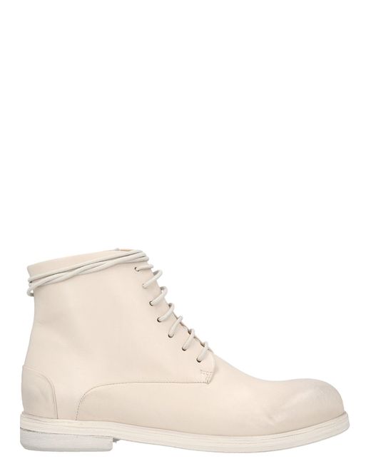 Marsèll Natural Round-toe Lace-up Boots