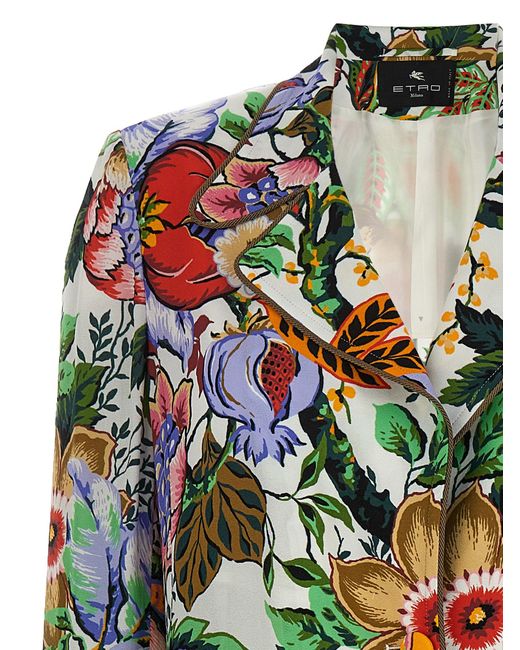 Floral Coat Trench E Impermeabili Multicolor di Etro