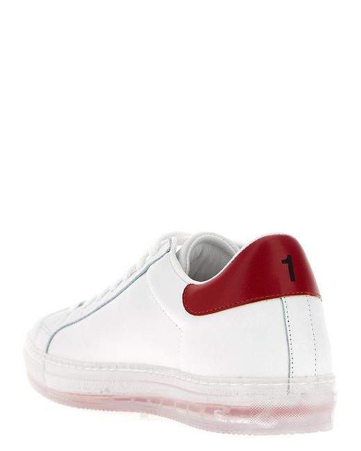 Ussa088 Sneakers Rosso di Kiton in White da Uomo