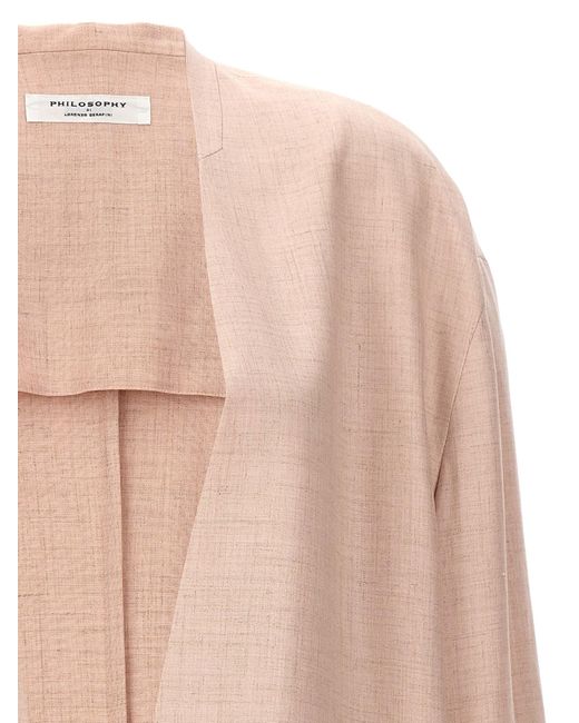 Philosophy Pink Single-breasted Blazer Blazer And Suits