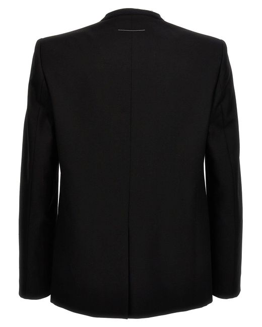 MM6 by Maison Martin Margiela Collarless Single-breasted Blazer in ...
