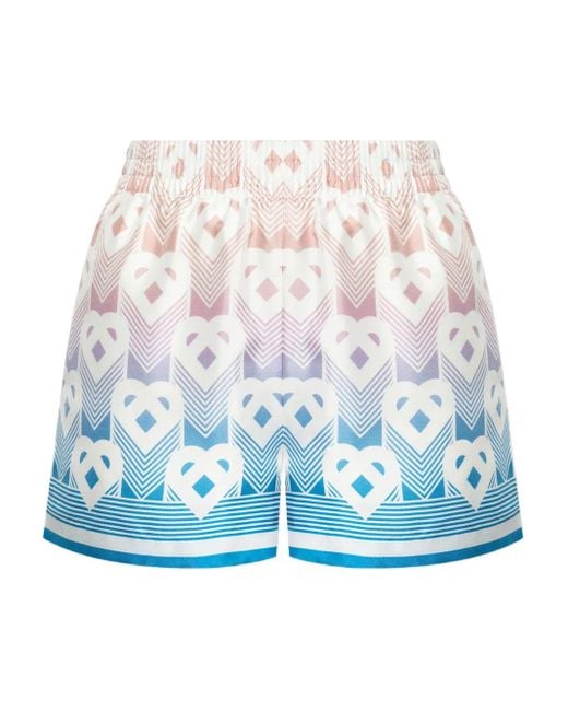 Casablanca Blue Monogram Print Shorts