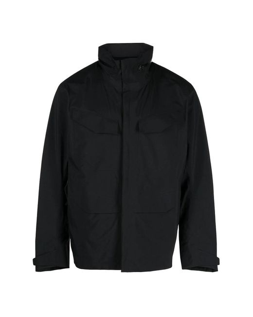 Veilance Black Fabric Jackets for men