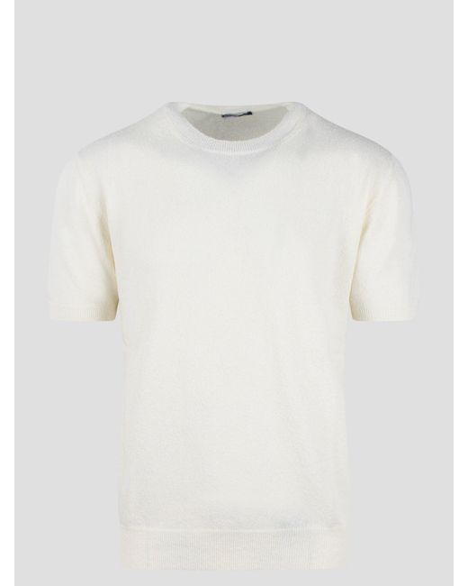 Drumohr White Sponge T-Shirt for men