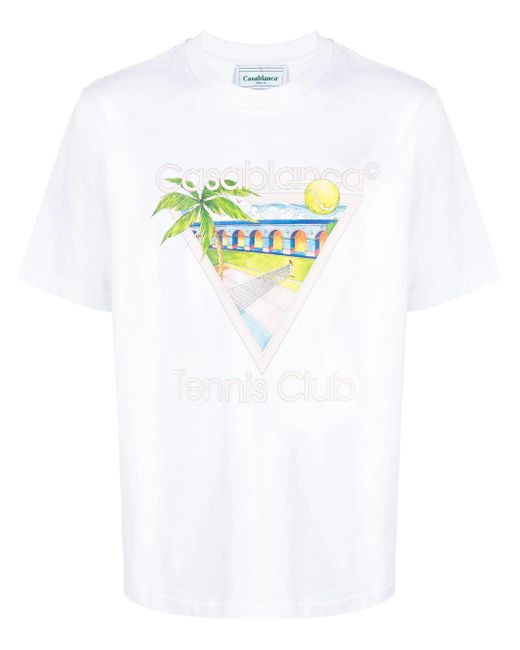 T-shirt Tennis Club Icon di Casablancabrand in White da Uomo
