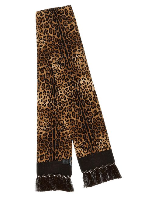 Animal Scarf Sciarpe Multicolor da Uomo di Dolce & Gabbana in Marrone | Lyst