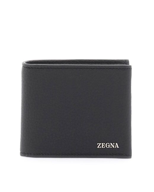 Zegna Black Zegna Leather Bifold Wallet for men