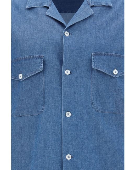 Brooksfield Blue Camicia for men