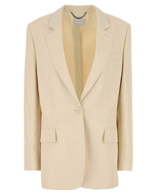 Stella McCartney Natural Ivory Viscose Blend Blazer