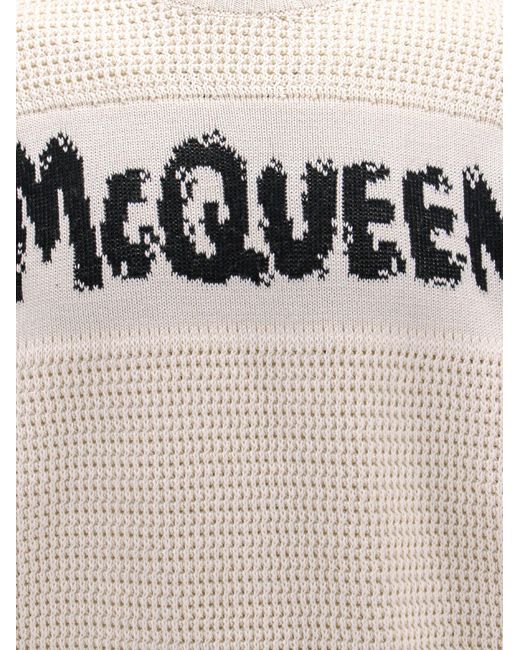 Alexander McQueen White Sweaters for men