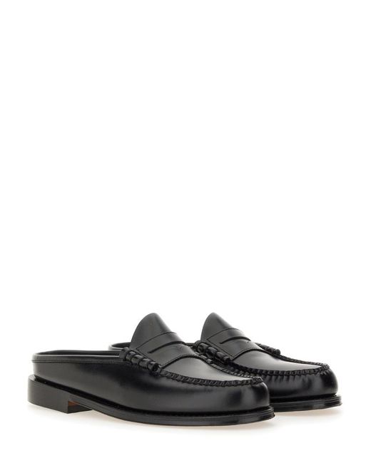 G.H.BASS Black Weejun Larson" Moccasins for men