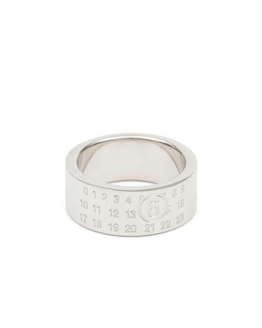 MM6 by Maison Martin Margiela White Metal Rings