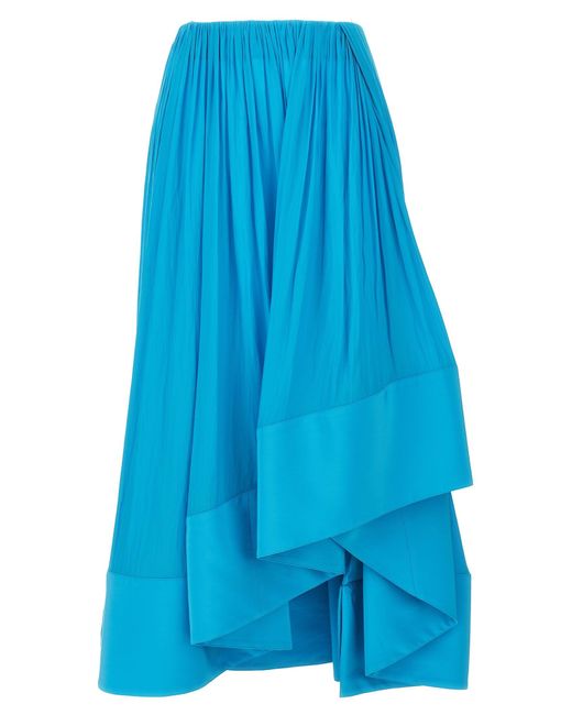 Asymmetrical Midi Skirt Gonne Celeste di Lanvin in Blue