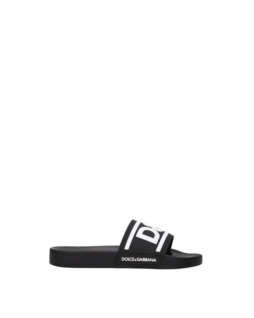 Dolce & Gabbana White Slippers And Clogs Rubber for men