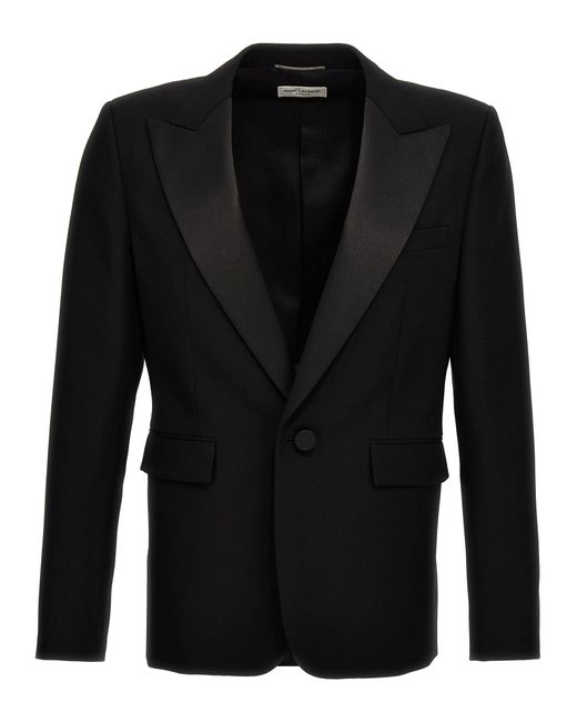Saint Laurent Black Tuxedo Blazer for men