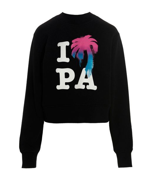 Palm Angels Black 'I Love Pa’ Sweatshirt
