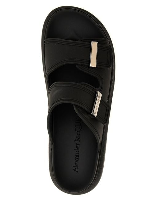 Alexander McQueen Black Sandal 'Hybrid'