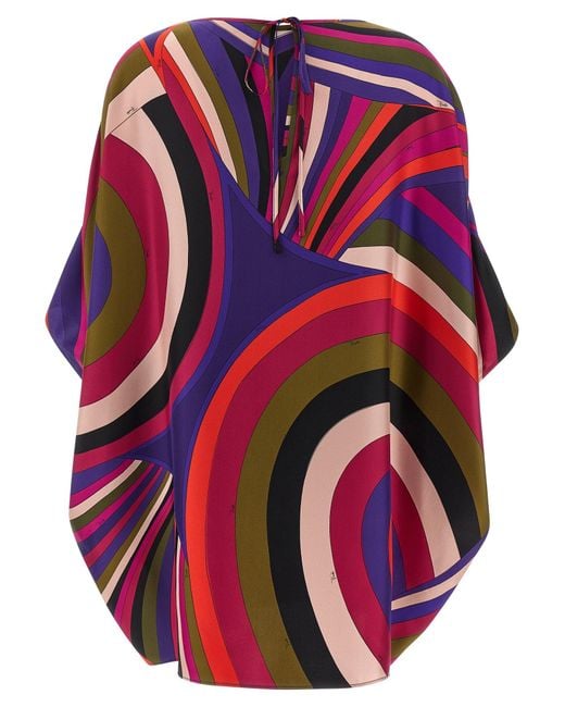 Emilio Pucci Red Patterned Caftan