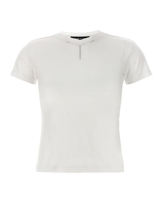 Y Baby Tee T Shirt Bianco di Y. Project in White
