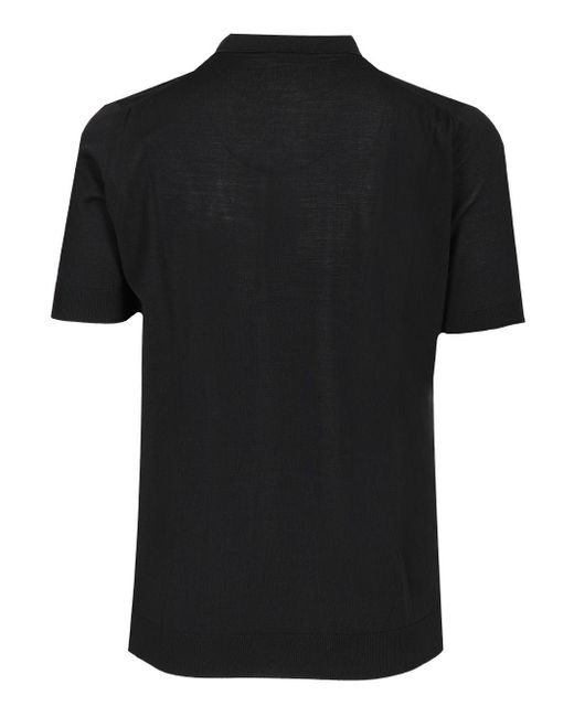 FILIPPO DE LAURENTIIS Black 180S Wool Polo Knitwear for men