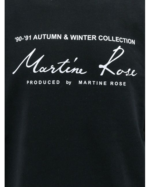 Martine Rose Black Cotton Sweatshirt With Logo Print for men