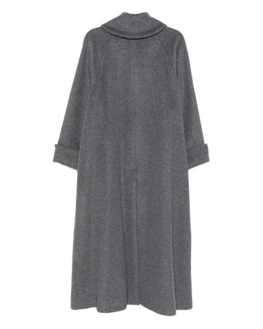 Emporio Armani Gray Wool Long Coat