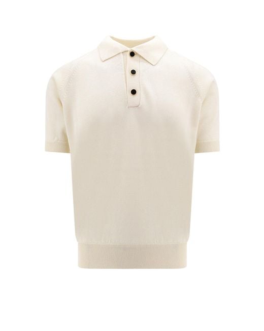 Lardini White Cotton And Viscose Polo Shirt for men