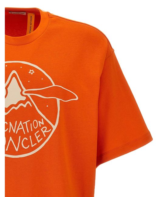 Roc Nation By Jay-Z T Shirt Arancione di Moncler Genius in Orange da Uomo