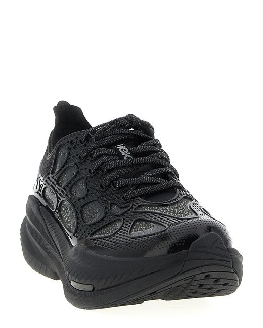 Hoka One One Black 'Mach X Caged' Sneakers