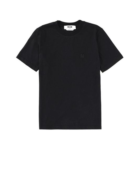 Monogram Logo T-Shirt-Donna di MSGM in Black
