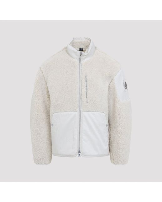 Moose Knuckles White Down Jackets Nude & Neutrals for men