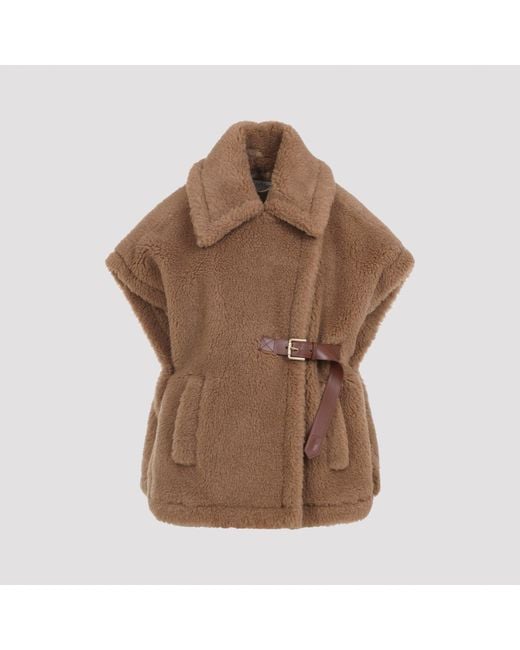Max Mara Brown Cape Nude & Neutrals