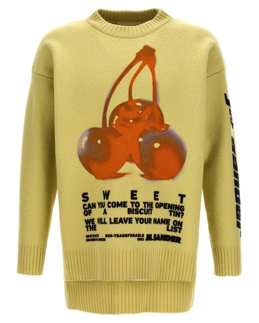 Jil Sander Yellow Fashion Show Invitation Sweater, Cardigans for men