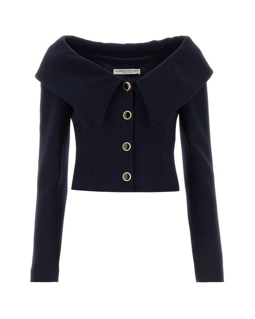 Alessandra Rich Blue Wool Blazer