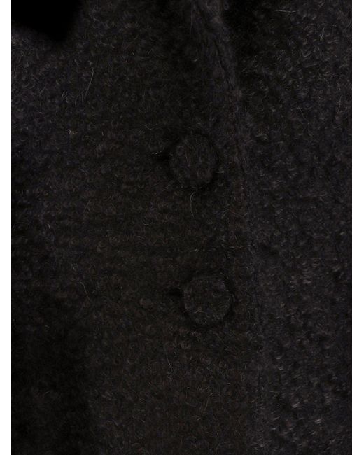 Giacca nera in misto lana con effetto plissettato di Givenchy in Black