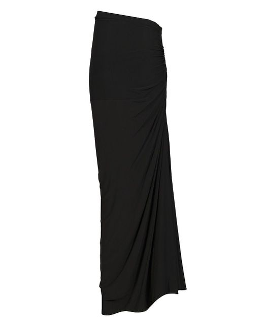 Alaïa Black Alaã¯A Long Draped Skirt