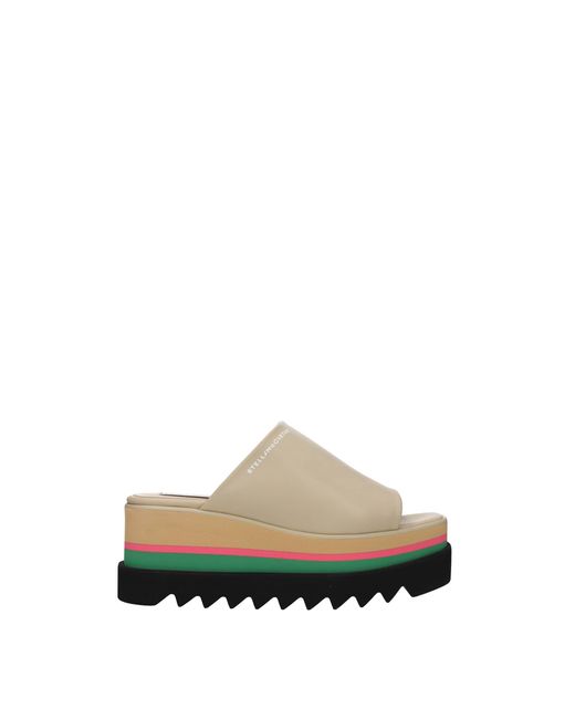 Stella McCartney Natural Slippers And Clogs Eco Leather Sand