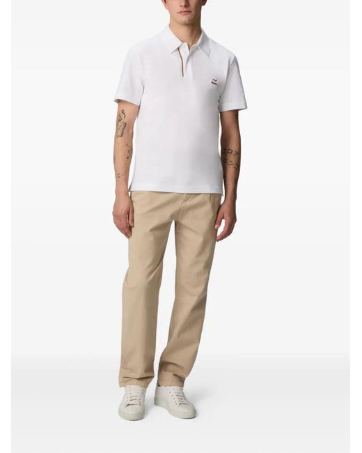 Polo Con Logo Ricamato-Uomo di Missoni in White da Uomo