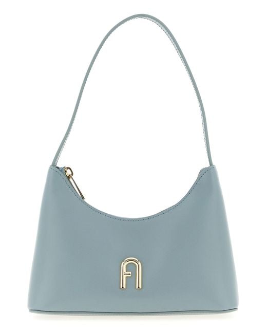 Furla Blue Diamante Shoulder Bags Light