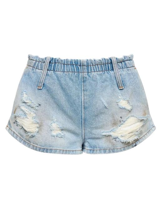 MM6 by Maison Martin Margiela Blue Denim Shorts