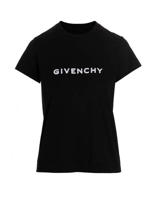 Givenchy Black Velvet Logo T-Shirt