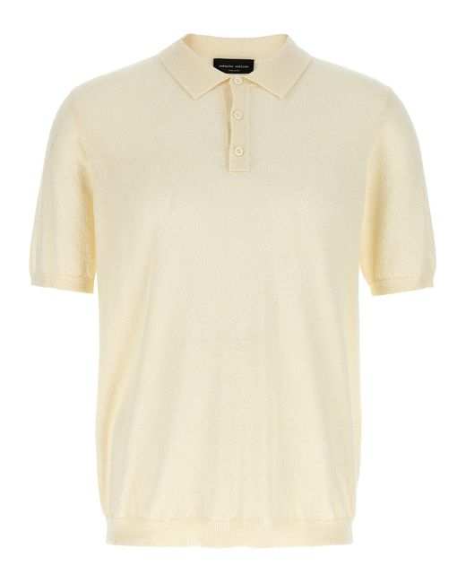 Roberto Collina Natural Spongy Cotton Shirt Polo for men