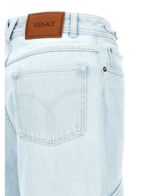Cargo Jeans Celeste di Versace in Blue