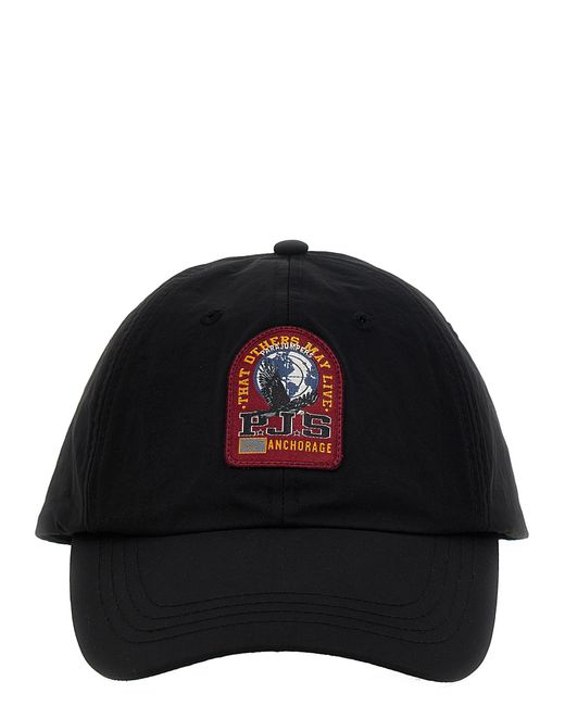 Logo Patch Cap Cappelli Nero di Parajumpers in Black da Uomo