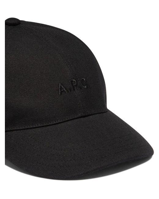 A.P.C. Black "charlie" Cap for men