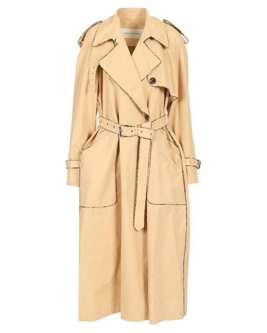 トレンチコート Dries Van Noten Cotton Gabardine Trench Coat Cotton trench coat - Autumn-Winter Men | Dries Van Noten