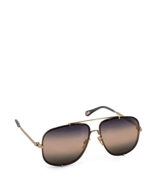 Chloé Black Metal Sunglasses